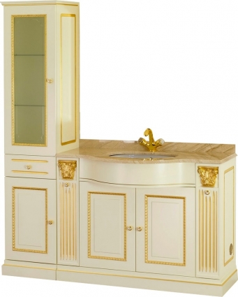 Тумба с раковиной Migliore Ravenna 27064 L, avorio, напольная, левая