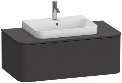 Тумба для комплекта Duravit Happy D.2 Plus 100 графит суперматовый подвесная, с ящиками