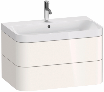 Тумба с раковиной Duravit Happy D.2 Plus 80 белая, подвесная, с ящиками