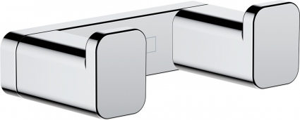 Крючок Hansgrohe AddStoris 41755000 двойной, хром в современном стиле