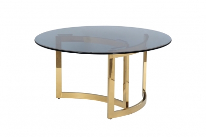 Журнальный столик Garda Decor со стеклянной столешницей  90x90x45 см,  стиль современный