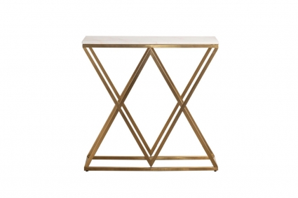 Консоль Garda Decor Bianco Namibia с металлическим основанием , без ящиков,  стиль классический