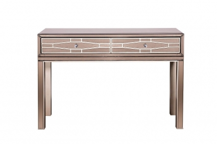  Консоль Garda Decor зеркальная с двумя ящиками, 120x42x80 см,  стиль современный