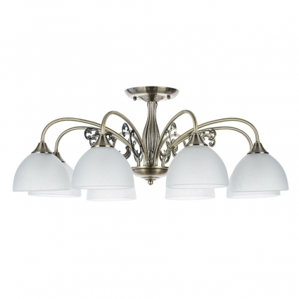 Потолочная люстра Arte Lamp Spica A3037PL-8AB в классическом стиле, цвет белый