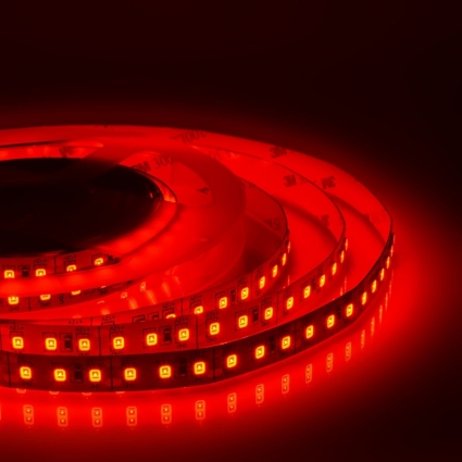Светодиодная лента Apeyron 20W/m 120LED/m 2835SMD красный 5M 00-104 цвет белый, мощность 100 Вт