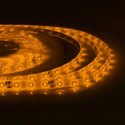 Светодиодная влагозащищенная лента Apeyron 4,8W/m 60LED/m 3528SMD желтый 5M 05BL, цвет белый, мощность 24 Вт