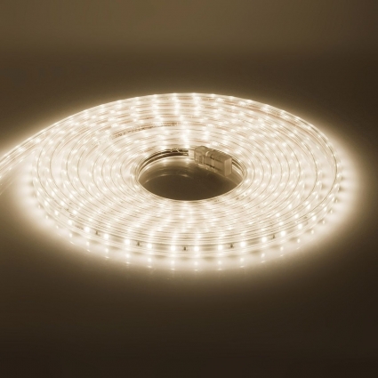 Светодиодная влагозащищенная лента Apeyron 4,8W/m 60LED/m 5050SMD теплый белый 5M 10-05, в современном стиле, цвет прозрачный