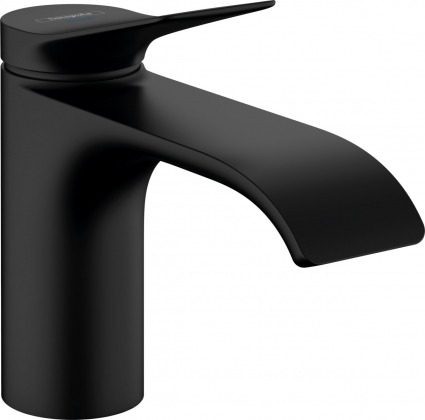 Кран Hansgrohe Vivenis 80 75013670 для раковины, матовый черный, однорычажный, длина излива 13.3 см