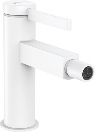 Смеситель Hansgrohe Finoris 76200700 для биде, матовый белый, однорычажный, высота излива 9.9 см