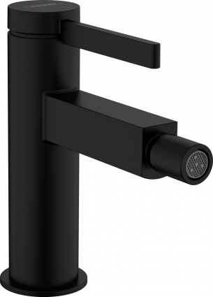 Смеситель Hansgrohe Finoris 76200670 для биде, матовый черный, однорычажный, высота излива 9.9 см