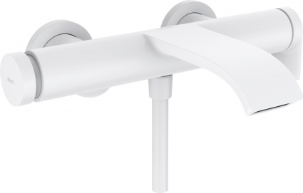 Смеситель Hansgrohe Vivenis 75420700 для ванны с душем, матовый белый, однорычажный, длина излива 21.6 см