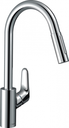 Смеситель Hansgrohe Focus M41 73880000 для кухонной мойки, хром, однорычажный, высота излива 22.5 см