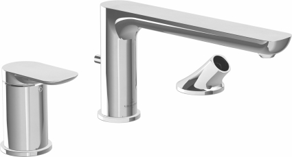 Смеситель Villeroy & Boch O.novo TVT10400200061 на борт ванны, без душевой лейки, однорычажный, хром