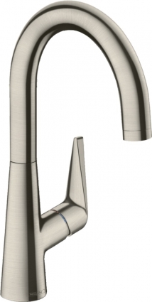 Смеситель Hansgrohe Talis M51 72814800 для кухонной мойки, сталь, однорычажный, высота излива 21.5 см