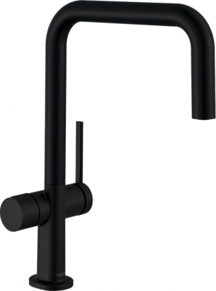Смеситель Hansgrohe Talis M54 72807670 для кухонной мойки, матовый черный, однорычажный, высота излива 22 см