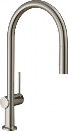 Смеситель Hansgrohe Talis M54 72801800 для кухонной мойки, сталь, однорычажный, высота излива 21 см