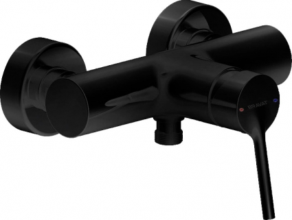 Смеситель Bravat Palace Black F9172217BM-01-RUS для душа, черный, однорычажный, хром