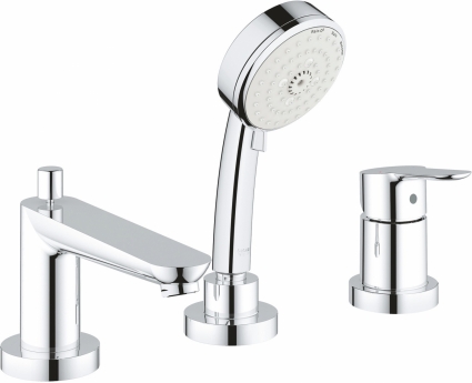 Смеситель Grohe BauEdge 2511700A на борт ванны, хром, однорычажный, длина излива 18.1 см