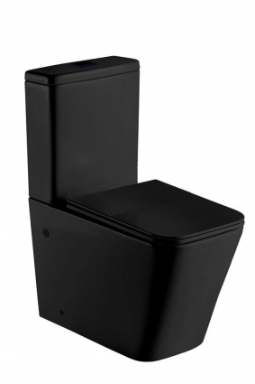 Унитаз-компакт WeltWasser Gelbach 001 MT-BL микролифт черный, прямоугольный, 37.5x67.5 см