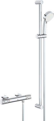 Душевой комплект Grohe Grohtherm 1000 Performance 34835000 с термостатом, хром, шланг 175 см, 2 режима
