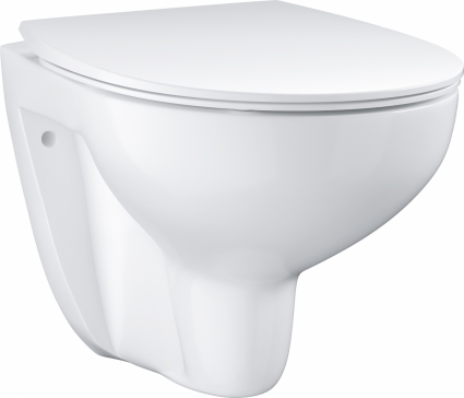 Унитаз подвесной Grohe Bau Ceramic 39899000 безободковый белый, овальный, 36.8x53.1 см