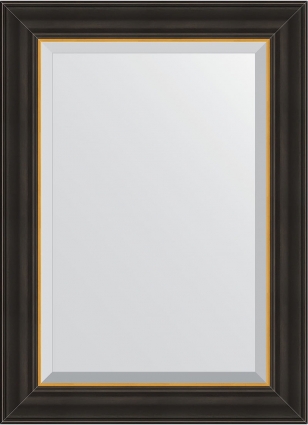 Зеркало Evoform Exclusive BY 3923 54x74 см черное дерево с золотом в современном стиле