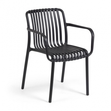 Стул La Forma Isabellini черного цвета 54x49x80 см,  стиль скандинавский