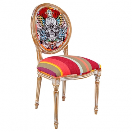 Стул Object Desire Краниум красного цвета 48x49x97 см,  стиль классический
