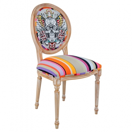 Стул Object Desire Краниум серого цвета 48x49x97 см,  стиль классический