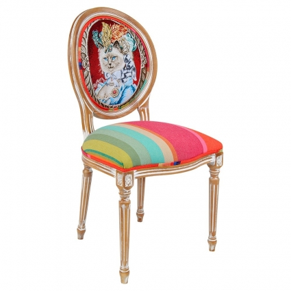Стул Object Desire Екатерина Великая красно-розового цвета 48x49x97 см,  стиль классический