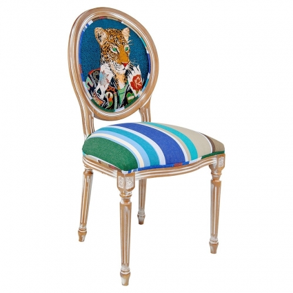 Стул Object Desire Харли синего цвета 48x49x97 см,  стиль классический