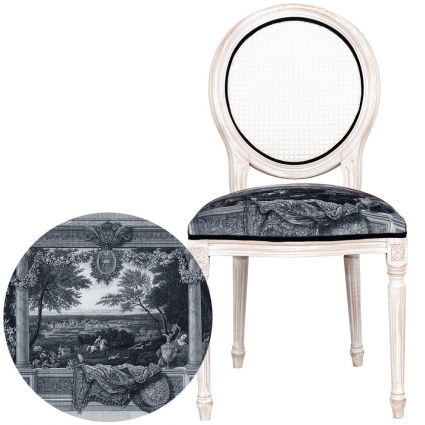 Стул byObject Фонтенбло со спинкой из ротанга 49x49x96 см,  стиль классический