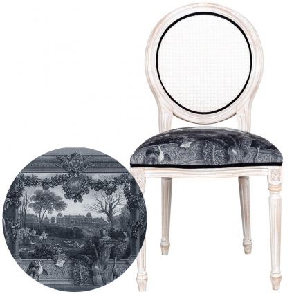 Стул byObject Замок Монсо со спинкой из ротанга 49x49x96 см,  стиль классический
