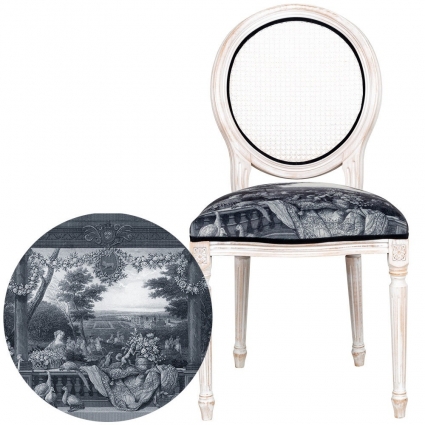 Стул byObject Венсен со спинкой из ротанга 49x49x96 см,  стиль классический