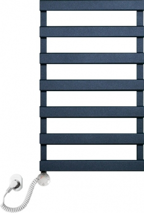 Полотенцесушитель электрический Luxrad Scala New 064362 84х50 L, черный, терморегулятор selmo smart, лесенка, 7 секций
