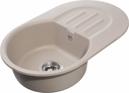 Мойка кухонная GranFest Smart SM 685L песок матовая, овальная, 68x43 см