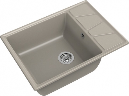 Мойка кухонная GranFest Vertex GF-V-680L топаз матовая, прямоугольная, 68x50 см