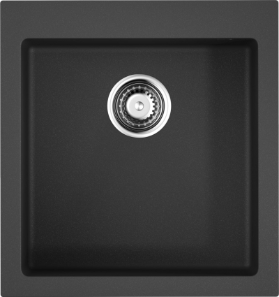 Мойка кухонная Omoikiri Bosen 47-BL черная матовая, прямоугольная, 47x50 см