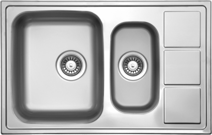 Мойка кухонная TopZero Lotus LTP780.500.15 глянцевая, прямоугольная, 78x50 см