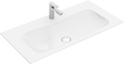 Мебельная раковина Villeroy & Boch Finion 4164A2R1 alpin, ceramicplus, без перелива, прямоугольная, цвет белый