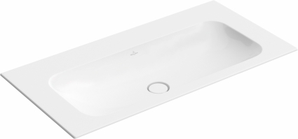Мебельная раковина Villeroy & Boch Finion 4164A3RW stone white, ceramicplus, без перелива, прямоугольная, цвет белый