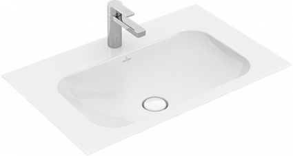 Мебельная раковина Villeroy & Boch Finion 416484R1 alpin, ceramicplus, со скрытым переливом, прямоугольная, цвет белый