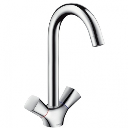 Смеситель Hansgrohe Logis для кухонной мойки 71280000 двухвентильный, хром