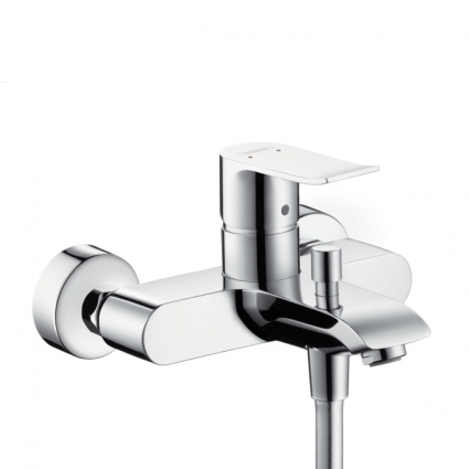 Смеситель Hansgrohe Metris для ванны с душем, однорычажный, хром
