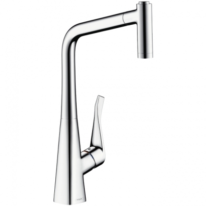 Смеситель Hansgrohe Metris для кухонной мойки однорычажный, хром