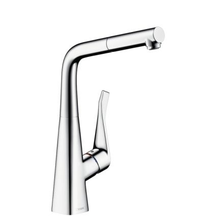 Смеситель Hansgrohe Metris для кухонной мойки однорычажный, хром