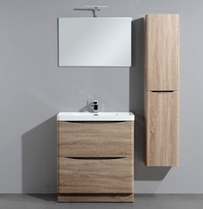 Мебель для ванной BelBagno Ancona-N 60 rovere bianco напольная с ящиками, с доводчиками
