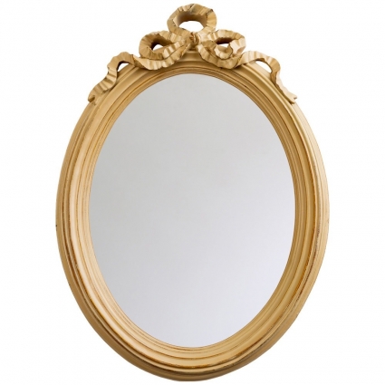 Настенное зеркало Object Desire Бернадетт в раме цвета античный беж 30x4x43 см,  стиль скандинавский