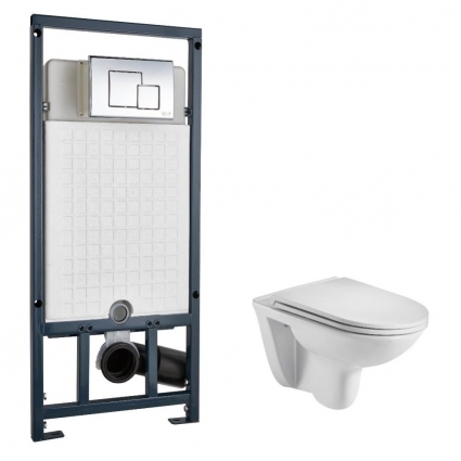 Комплект инсталляции WeltWasser Baarbach 004 GL-WT глянцевый + Marberg 507 SE
