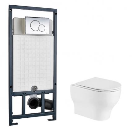Комплект инсталляции WeltWasser Erlenbach 004 GL-WT глянцевый + Marberg 507 RD